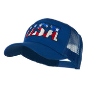 USA American Flat Letters Embroidered Cap