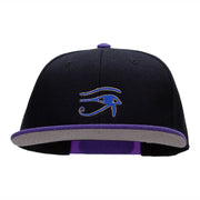 Eye of Horus Embroidered Wool Blend Pro Style Snapback