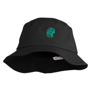 Forest Druid Emblem Embroidered Unisex Cotton Bucket Hat - Black M