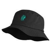 Forest Druid Emblem Embroidered Unisex Cotton Bucket Hat - Black M