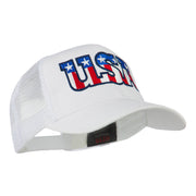 USA American Flat Letters Embroidered Cap