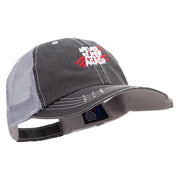 Never Sleep Again Embroidered Low Profile Special Cotton Mesh Cap - Black OSFM