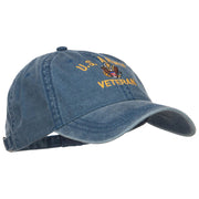 US Army Veteran Military Embroidered Washed Cap