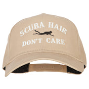 Scuba Hair Don't Care Embroidered Solid Cotton Pro Cap