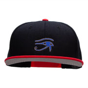 Eye of Horus Embroidered Wool Blend Pro Style Snapback