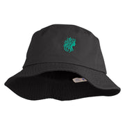 Forest Druid Emblem Embroidered Unisex Cotton Bucket Hat - Charcoal M