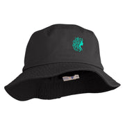 Forest Druid Emblem Embroidered Unisex Cotton Bucket Hat - Charcoal M