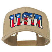 USA American Flat Letters Embroidered Cap