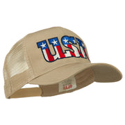 USA American Flat Letters Embroidered Cap