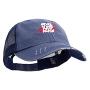 Never Sleep Again Embroidered Low Profile Special Cotton Mesh Cap - Navy OSFM