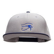 Eye of Horus Embroidered Wool Blend Pro Style Snapback