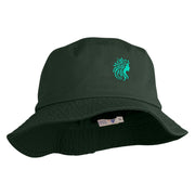 Forest Druid Emblem Embroidered Unisex Cotton Bucket Hat - Dark Green M