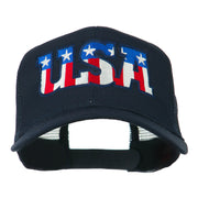 USA American Flat Letters Embroidered Cap