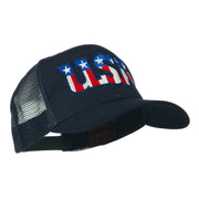 USA American Flat Letters Embroidered Cap