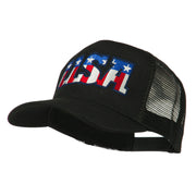 USA American Flat Letters Embroidered Cap