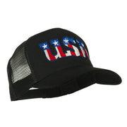 USA American Flat Letters Embroidered Cap