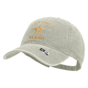 Licensed U.S. Army Veteran Military Embroidered Washed Solid Pigment Dyed Cotton Twill Brass Buckle Cap - Stone OSFM