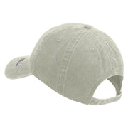 Licensed U.S. Army Veteran Military Embroidered Washed Solid Pigment Dyed Cotton Twill Brass Buckle Cap - Stone OSFM