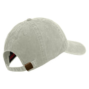 Licensed U.S. Army Veteran Military Embroidered Washed Solid Pigment Dyed Cotton Twill Brass Buckle Cap - Stone OSFM