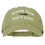 Scuba Hair Don't Care Embroidered Low Profile Cotton Cap