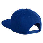 Arcane Eye Embroidered Wool Blend Flat Bill Snapback Cap - Royal OSFM