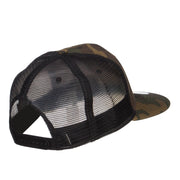 Subdued American Flag Patched Camo Snapback