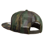 Subdued American Flag Patched Camo Snapback