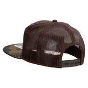 Subdued American Flag Patched Camo Snapback