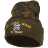 US Coast Guard Veteran Military Embroidered Camo Long Beanie