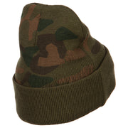 US Coast Guard Veteran Military Embroidered Camo Long Beanie