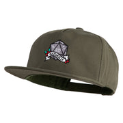 Nat 20 Dice Roll Embroidered 5 Panel Cotton Flat Bill Cap - Olive OSFM
