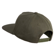 Nat 20 Dice Roll Embroidered 5 Panel Cotton Flat Bill Cap - Olive OSFM