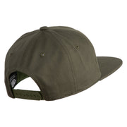 Nat 20 Dice Roll Embroidered 5 Panel Cotton Flat Bill Cap - Olive OSFM