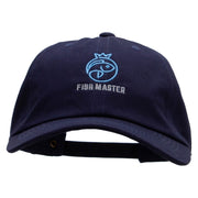 Fish Master Embroidered Unstructured Cotton Twill Washed Cap - Royal OSFM