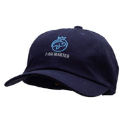 Fish Master Embroidered Unstructured Cotton Twill Washed Cap - Royal OSFM