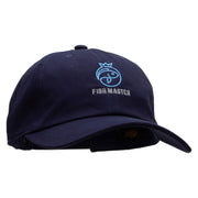 Fish Master Embroidered Unstructured Cotton Twill Washed Cap - Royal OSFM