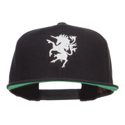 Unicorn Emblem Embroidered Snapback Cap