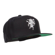 Unicorn Emblem Embroidered Snapback Cap