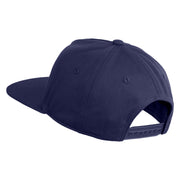 Nat 20 Dice Roll Embroidered 5 Panel Cotton Flat Bill Cap - Navy OSFM
