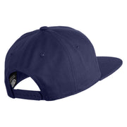 Nat 20 Dice Roll Embroidered 5 Panel Cotton Flat Bill Cap - Navy OSFM