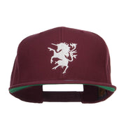 Unicorn Emblem Embroidered Snapback Cap