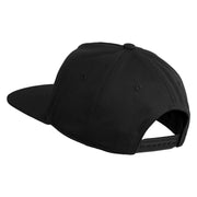 Nat 20 Dice Roll Embroidered 5 Panel Cotton Flat Bill Cap - Black OSFM