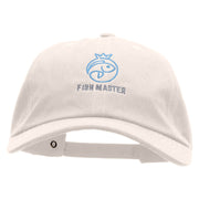 Fish Master Embroidered Unstructured Cotton Twill Washed Cap - Beige OSFM