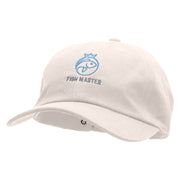 Fish Master Embroidered Unstructured Cotton Twill Washed Cap - Beige OSFM