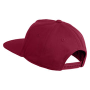 Nat 20 Dice Roll Embroidered 5 Panel Cotton Flat Bill Cap - Burgundy OSFM