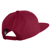 Nat 20 Dice Roll Embroidered 5 Panel Cotton Flat Bill Cap - Burgundy OSFM