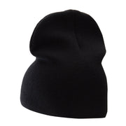 8 Inch Solid Knit Short Beanie Made in USA