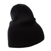 8 Inch Solid Knit Short Beanie Made in USA