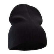 8 Inch Solid Knit Short Beanie Made in USA