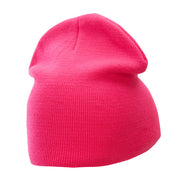 8 Inch Solid Knit Short Beanie Made in USA